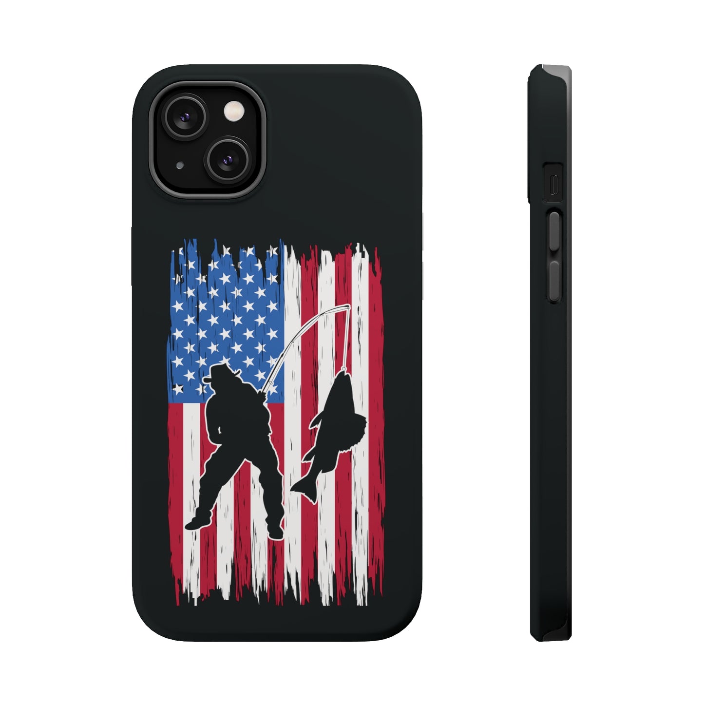 American Flag "Big Catch"  IPhone MagSafe Tough Case - Black - Premium Phone Case from Printify - Just $25! Shop now at JAC’D