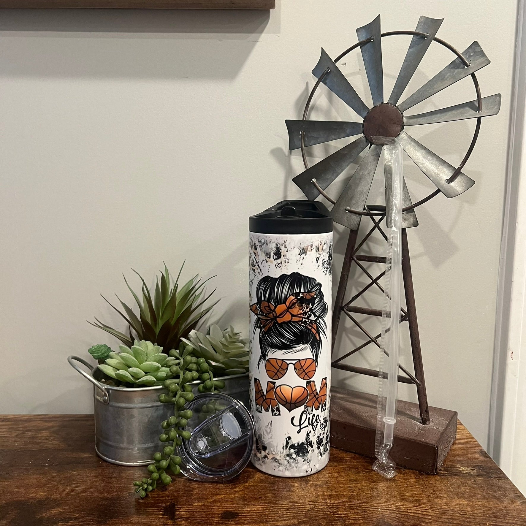 Basketball Mom design sublimation tumbler by JAC'D Cup
